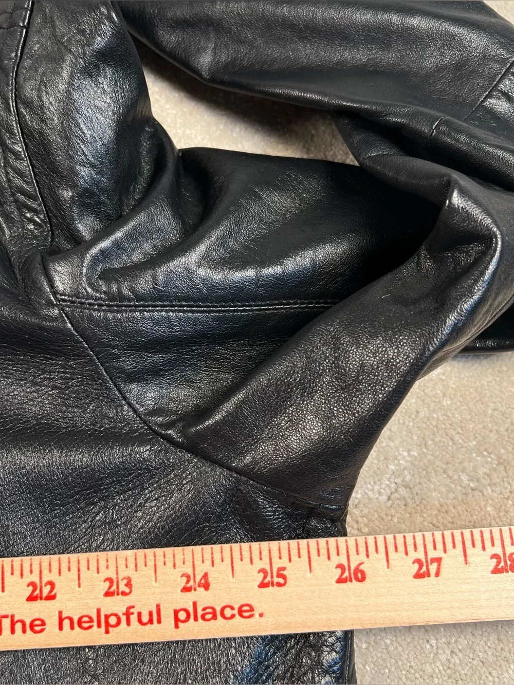 Lamb Leather Jacket Black Bomber Claiborne men's XL